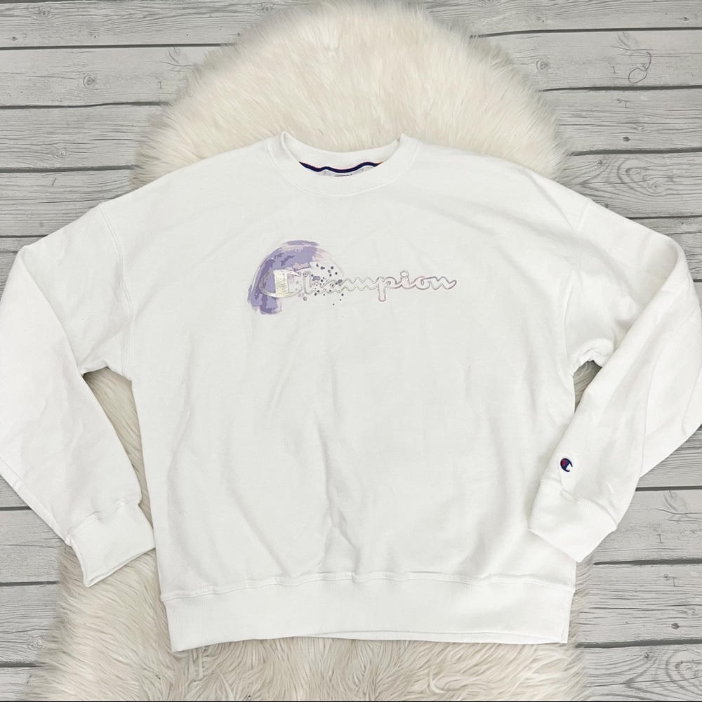 Champion White Logo sweatshirt
